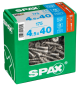 Preview: SPAX Edelstahlschraube, 4,5 x 40 mm, 175 Stück, Teilgewinde, Senkkopf, T-STAR plus T20, 4CUT, Edelstahl rostfrei A2, 4197000450406